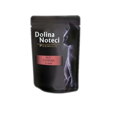 Cibo umido dolina noteci per gatto filetto di salmone 10x85g