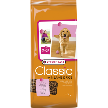 Mangime versele-laga classic agnello & riso per cane 20kg