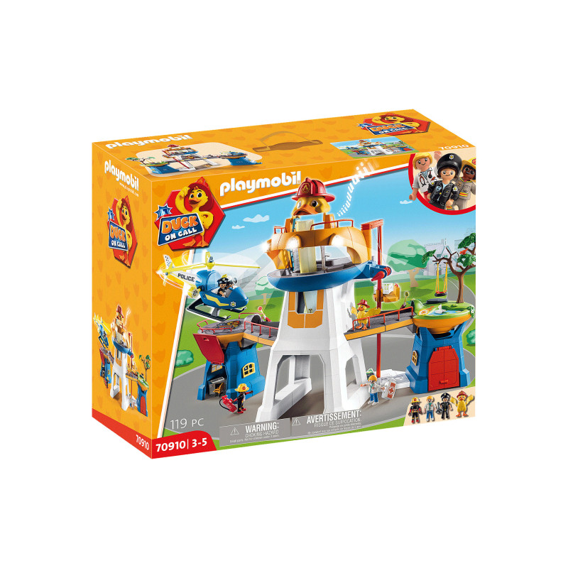 Modellino playmobil duck on call quartier generale 70910 [70910]