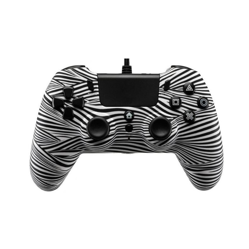 Controller ps4 quick 2.0 con cavo 3m/jack/bianco/nero