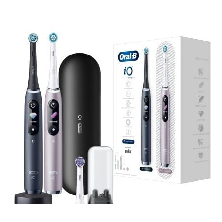 Spazzolino elettrico oral-b - io series 9 + 2 onice nero/quarzo