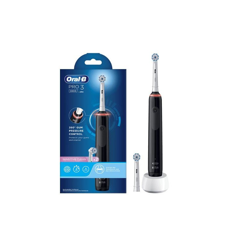 Spazzolino elettrico braun oral-b pro 3 300 sensitive clean nero