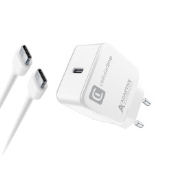 Alimentatore da rete cellularline usb tipo-c/15w/bianco