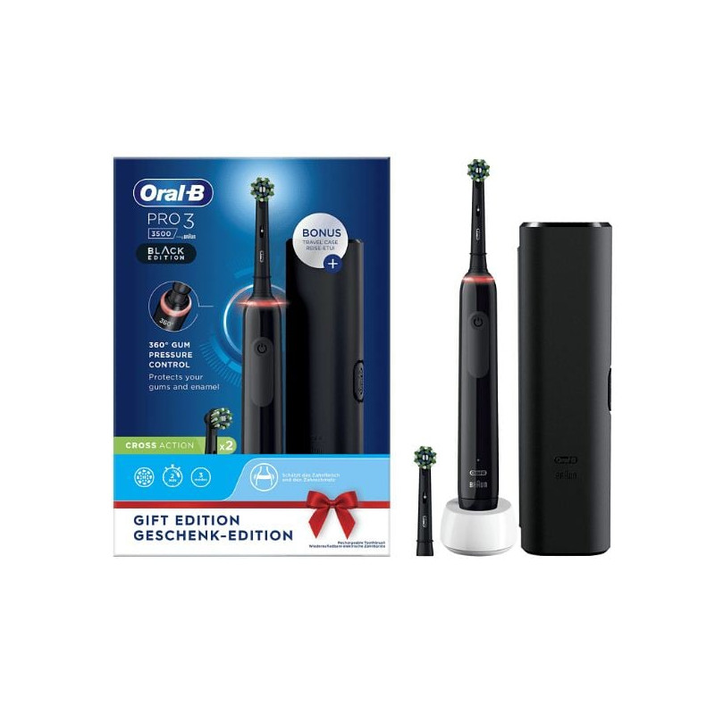 Spazzolino elettrico braun oral-b pro 3 3500 nero [pro 3 3500