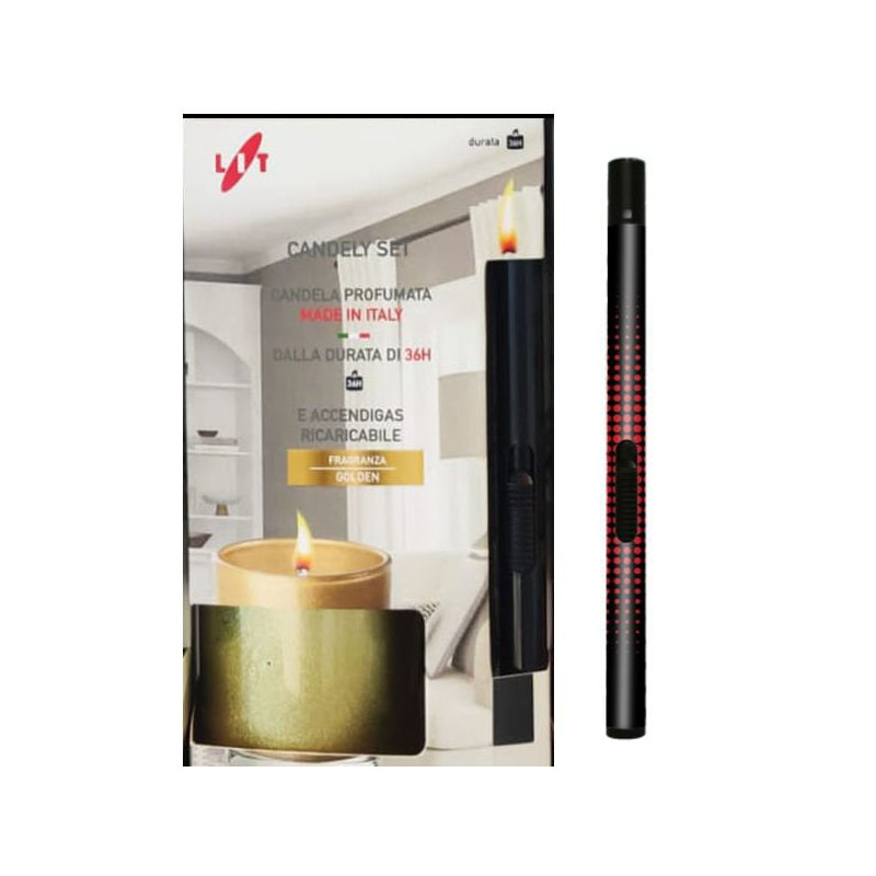 Accendigas lit gas con candella candely lit