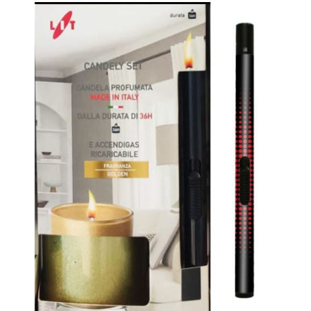 Accendigas lit gas con candella candely lit