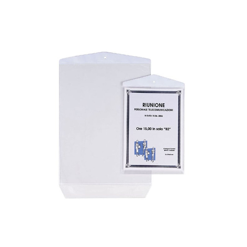 Buste appendicartello sei rota 10 pz. trasparenti 15x21cm [471521]