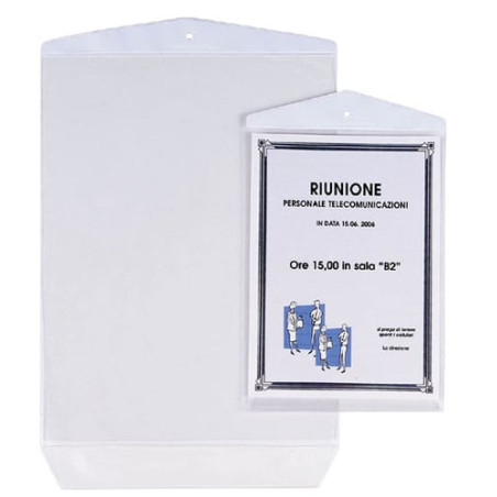 Buste appendicartello sei rota 10 pz. trasparenti 15x21cm [471521]