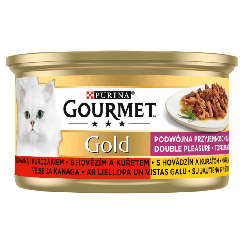 Mangime completo purina nestle gourmet gold mix manzo e pollo per