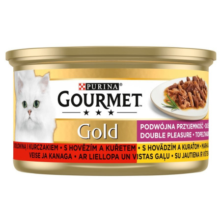 Mangime completo purina nestle gourmet gold mix manzo e pollo per