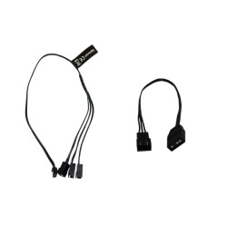 Cavo adatattore a y alphacool per watercooling 3-pin 30cm nero