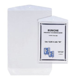 Buste appendicartello sei rota 10 pz. trasparenti 22x30cm [472230]