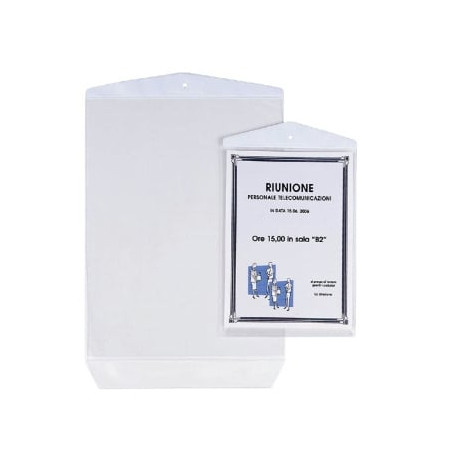 Buste appendicartello sei rota 10 pz. trasparenti 22x30cm [472230]