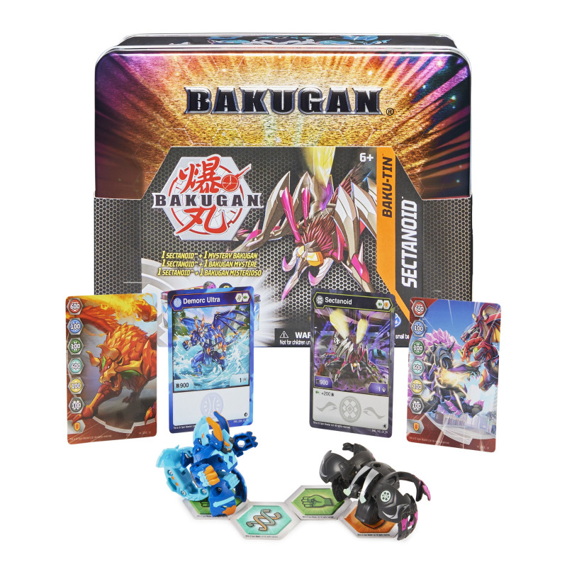 Scatola da collezione bakugan spin master bakugan baku-tin [6062756]