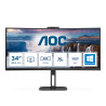 Monitor led 34" aoc cu34v5cw wide quad hd 3440x1440p 4ms classe