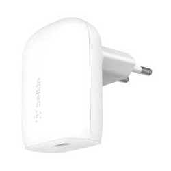 Caricabatterie da rete belkin usb-c 30w pd 3.0 con pps bianco
