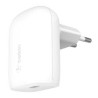 Caricabatterie da rete belkin usb-c 30w pd 3.0 con pps bianco