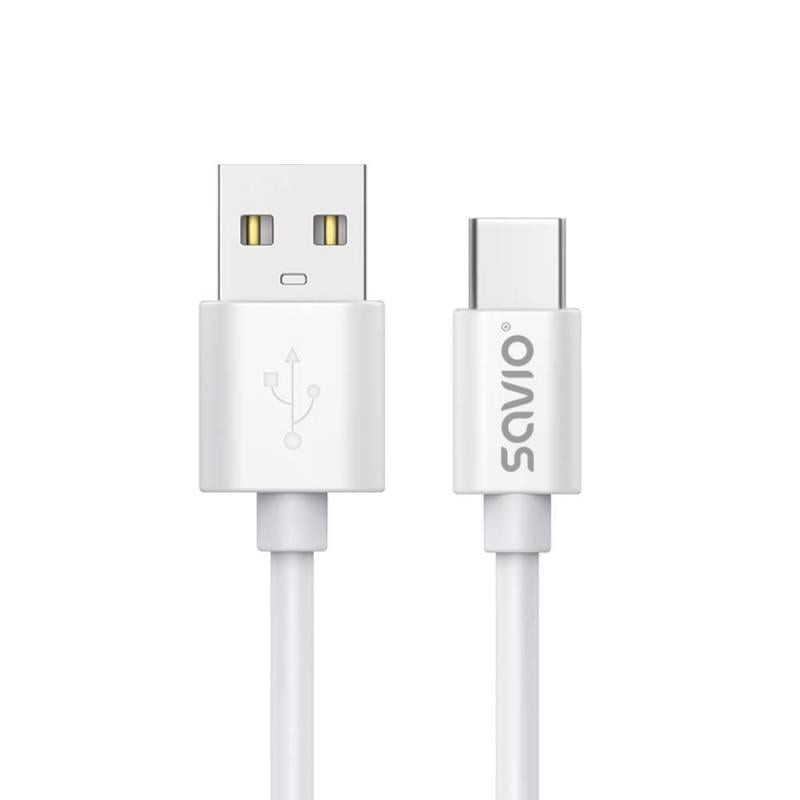 Cavo usb savio usb-a a usb-c 2.0 3m/bianco [cl-168]