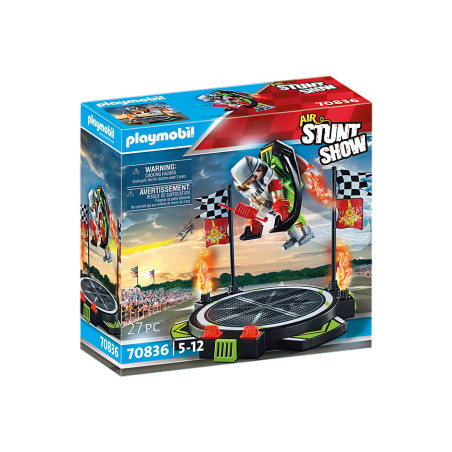Set da costruzione playmobil air stuntshow rocket pilot 27 pz multicolore
