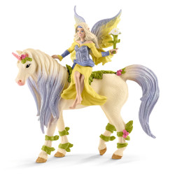 Schleich bayala sara' con l'unicorno di fiori multicolore