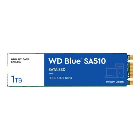 Ssd 1tb western digital m.2 wd blue sa510 2280 sata iii 6 gb/s blu/bianco