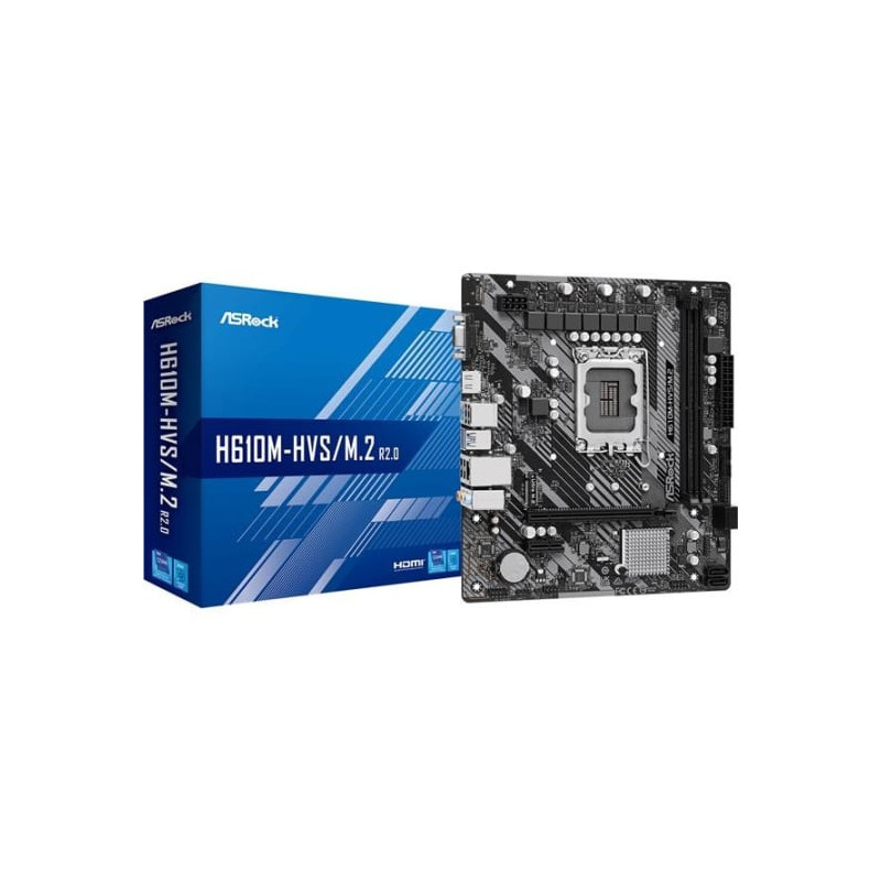 Scheda madre asrock h610m-hvs/m.2 r2.0 intel h610 lga1700 matx