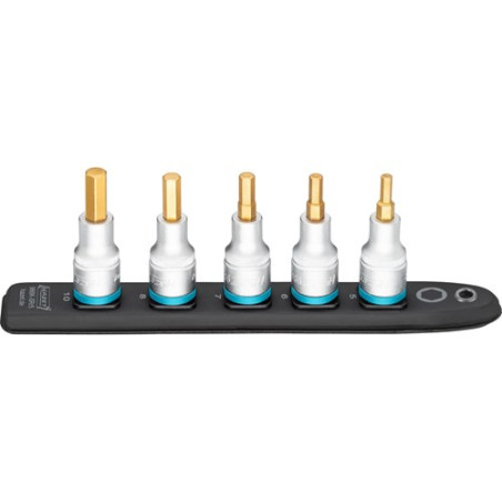 Set prese hazet smartrail 1/2" esagono incassato 5pz nero [986k-sr/5]