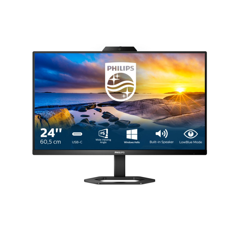 Monitor led 24" philips 24e1n5300he full hd 1920x1080p 4ms classe