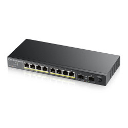 Switch zyxel gs1100-10hp v2 gigabit ethernet 8porte nero [gs1100-10hp