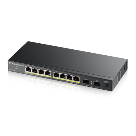 Switch zyxel gs1100-10hp v2 gigabit ethernet 8porte nero [gs1100-10hp