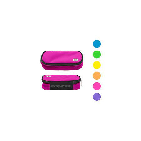 Astuccio ovale scatto con zip energia creatica colori assortiti [877-20]