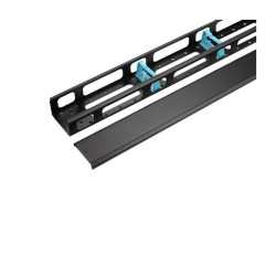 Pannello passacavi 19" wp europe verticale con coperchio nero