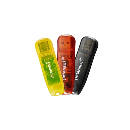 Pen drive 32gb intenso rainbow 3pz trasparente [3502483]