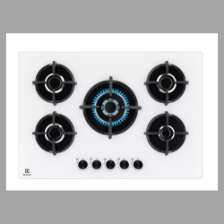 Piano cottura electrolux egg75372w a gas 75cm bianco [egg75372w]