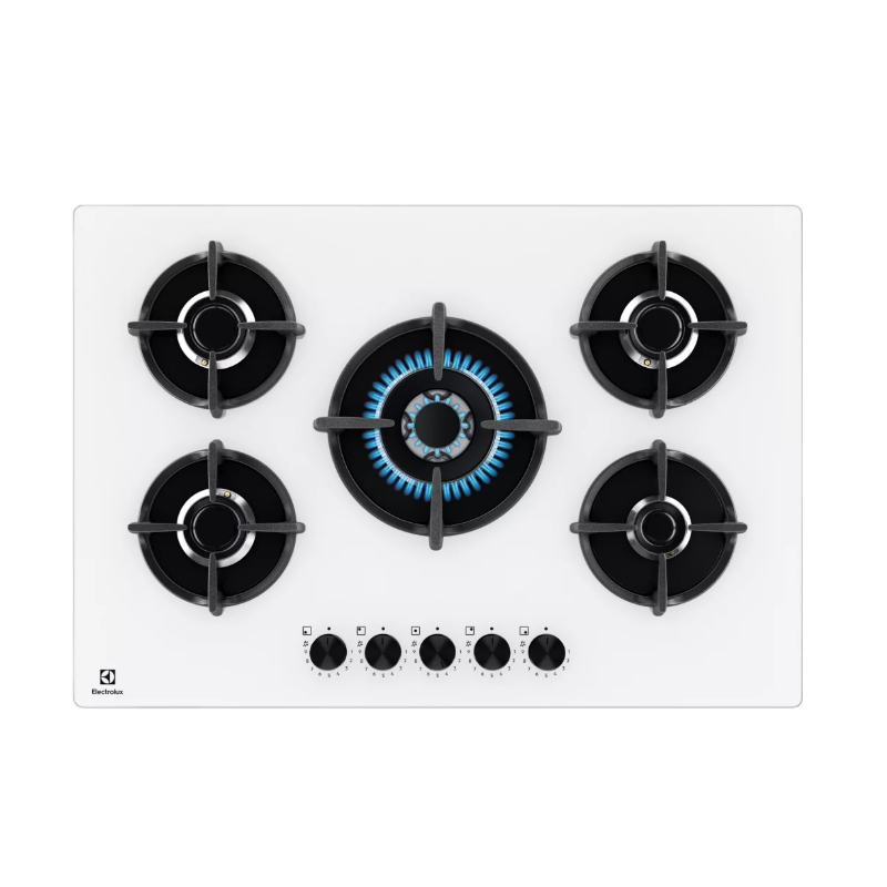 Piano cottura electrolux egg75372w a gas 75cm bianco [egg75372w]