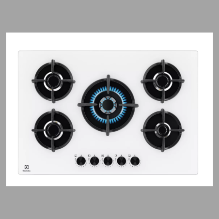 Piano cottura electrolux egg75372w a gas 75cm bianco [egg75372w]