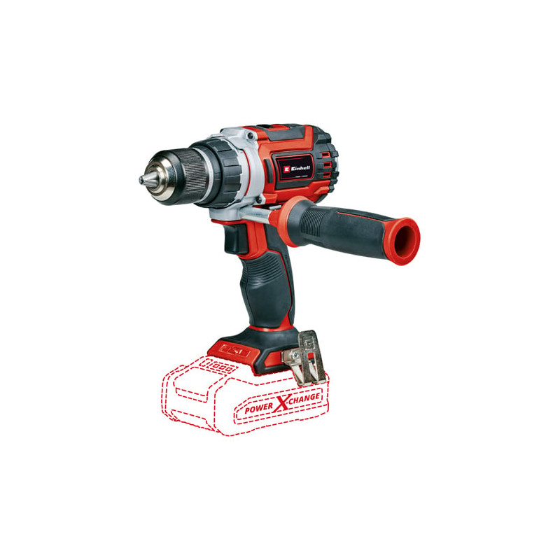 Trapano avvitatore einhell tp-cd 18/60 li bl-solo rosso/nero