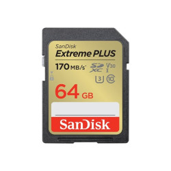 64gb scheda di memoria sandisk extreme plus uhs-i sdxc uhs-i