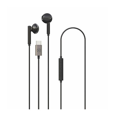 Auricolari celly stereo a goccia cablato tipo-c/32db/nero [up1100typecbk]