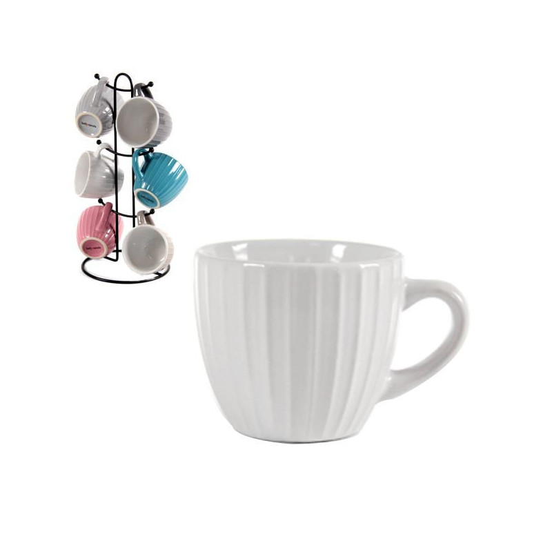 Tazza caffe' bellintavola in porcellana 6pz/100ml/assortiti [817861]