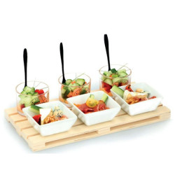 Vassoio aperitivo alpina amuseset in legno 10pz [871125217379]