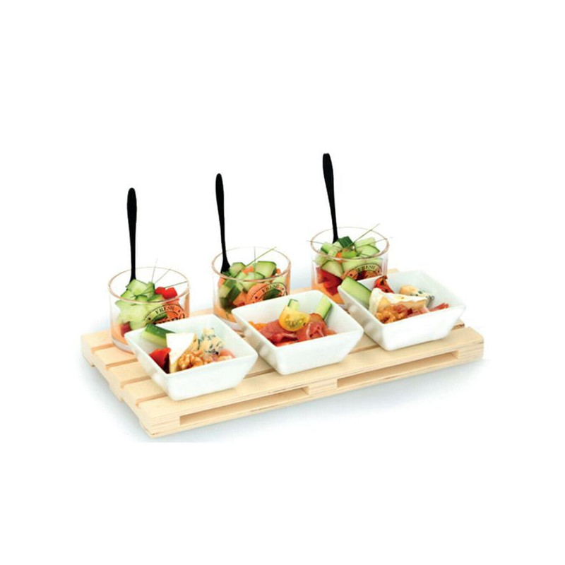 Vassoio aperitivo alpina amuseset in legno 10pz [871125217379]