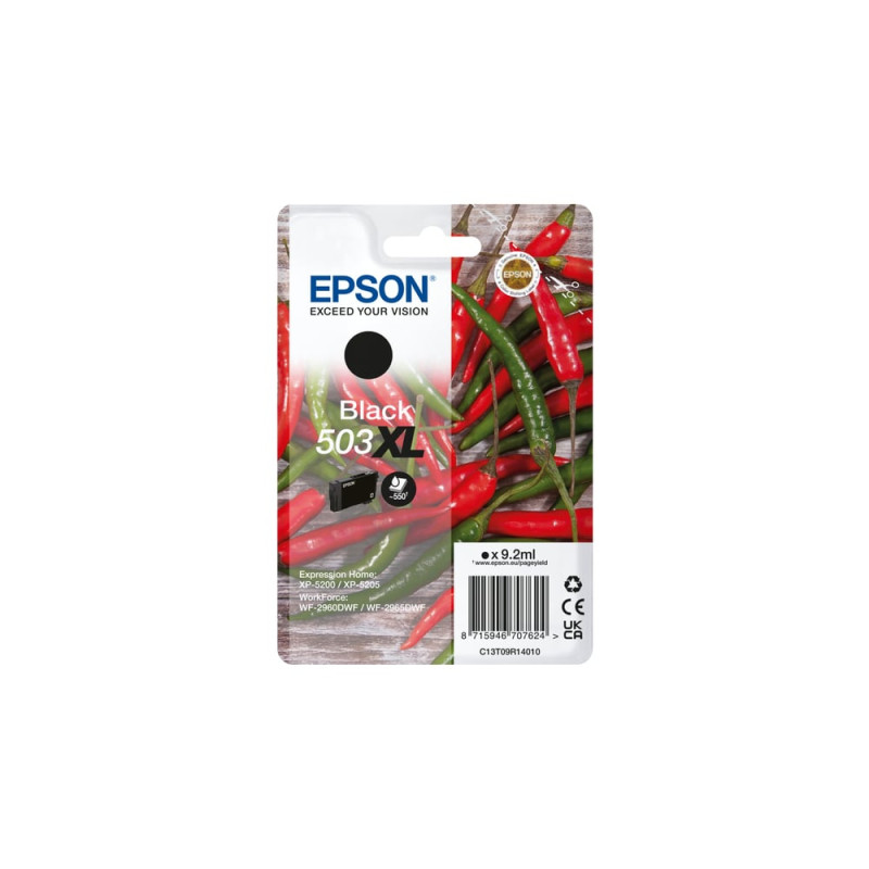 Cartuccia d'inchiostro epson 503xl 550-pagine nero [c13t09r14010]