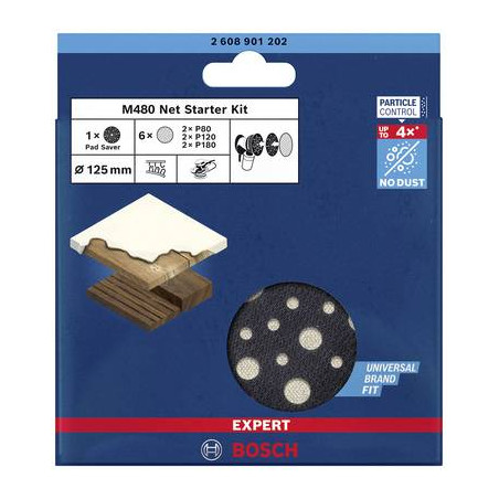 Bosch sanding nets m480 125mm starter kit exp [2608901202]