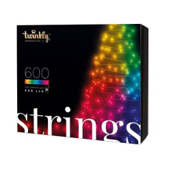Luce led di natale twinkly string 600 rgb ip44 multicolore [tws600spp-beu]