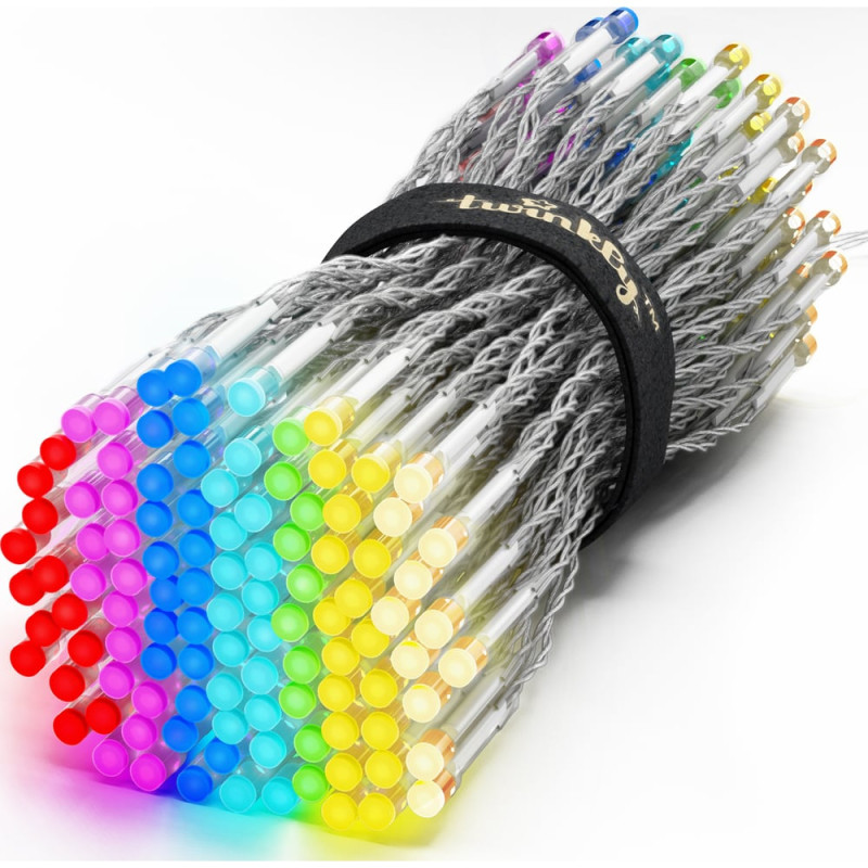 Luce led di natale twinkly tenda 210 led rgbw (interno/esterno) [tww210spp-teu]