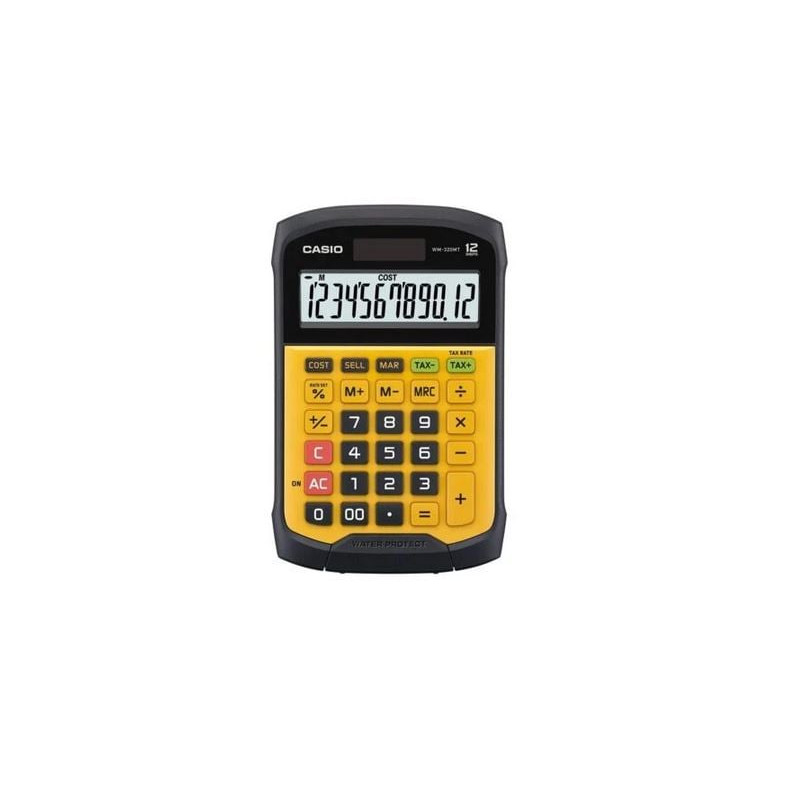 Calcolatrice casio wm-320mt a 10 cifre giallo/nero [cas]