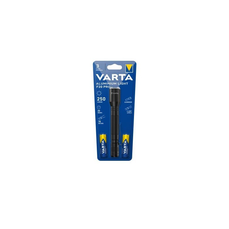 Torcia varta aluminium light f20 pro argento [var]