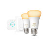 Lampadine philips hue e27 8w 2pz starter kit bianco [929002468406]