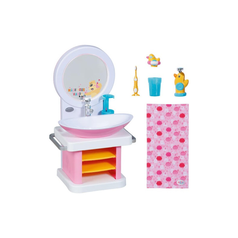 Accessorio per bambola zapf creation baby born lavabo da bagno multicolore